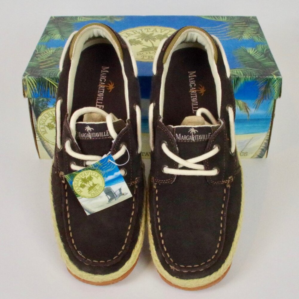 Margaritaville Jollymon II Boat shoes Size 9 Dark Brown Brand New!